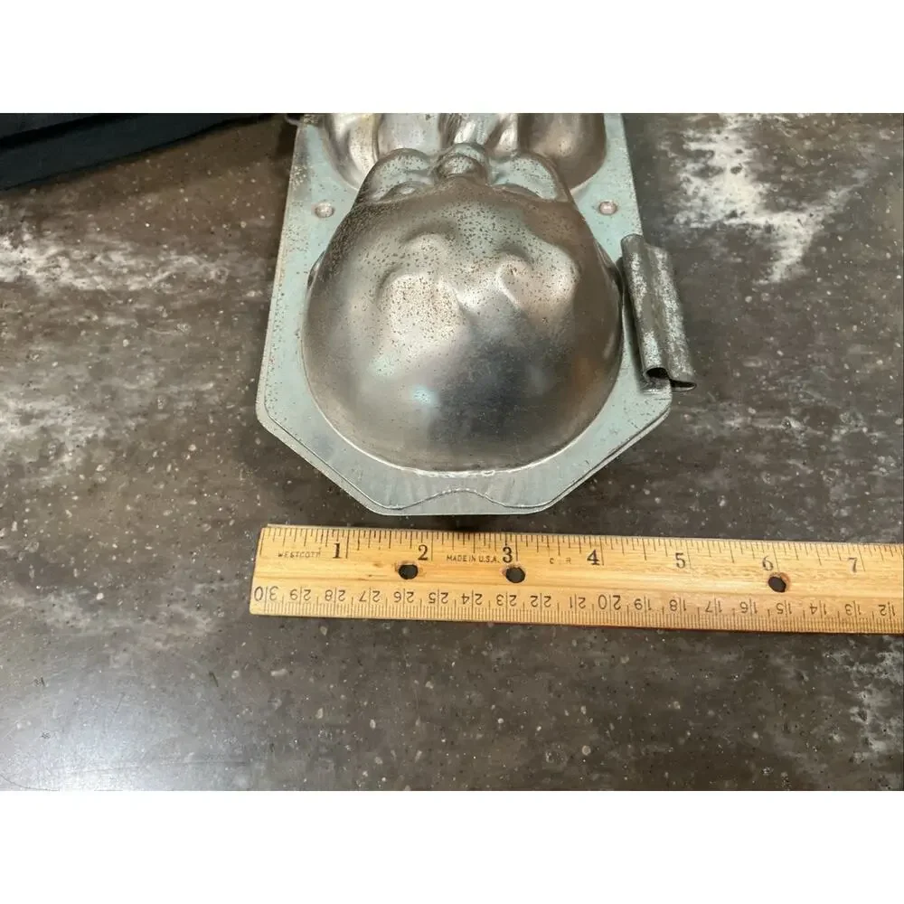 Antique Large Kewpie Chocolate Mold Tin Candy Mold #194 w/ Original Clips